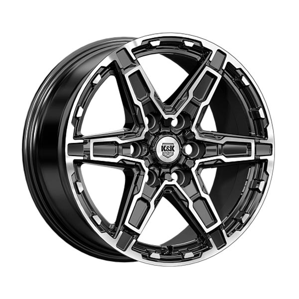 диски КиК ДИСТРИКТ 8,0xR18 6x139,7 67,1 35 алмаз_черный