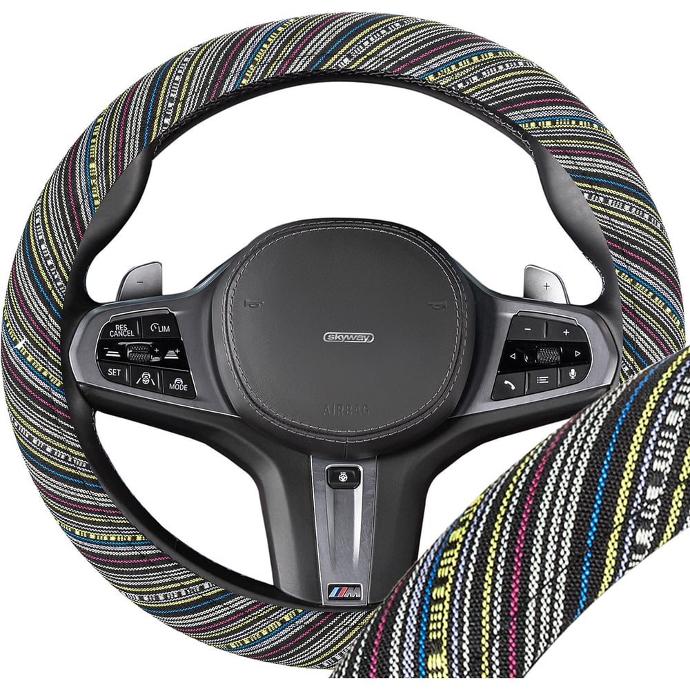 Оплетка SKYWAY кожа натуральная M Asia-2 Цветная